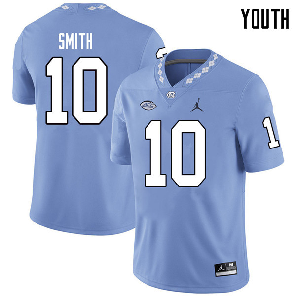 Jordan Brand Youth #10 Andre Smith North Carolina Tar Heels College Football Jerseys Sale-Carolina B